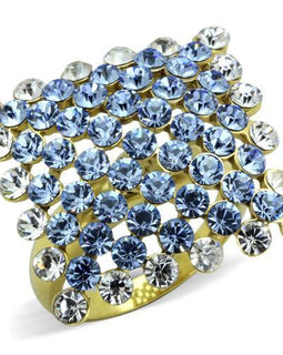 Women Stainless Steel Synthetic Crystal Rings